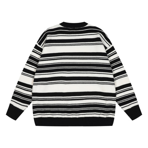 Knitted Striped Pullover