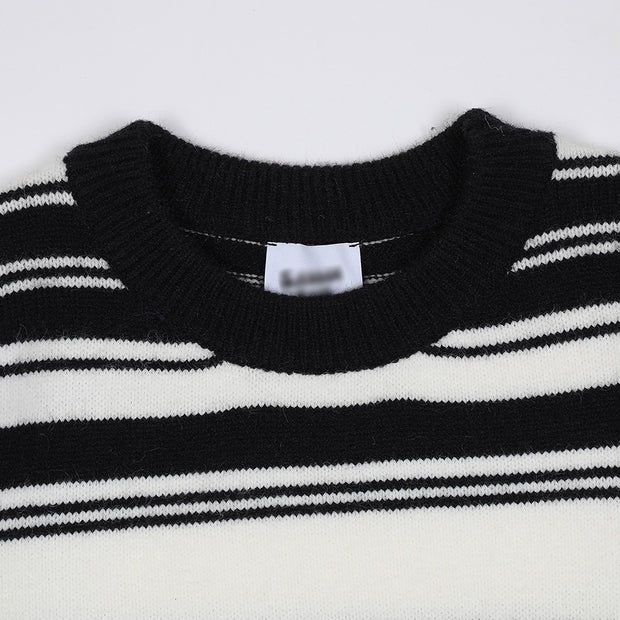 Knitted Striped Pullover