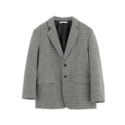 Plaid Loose-Fit Blazer Jacket